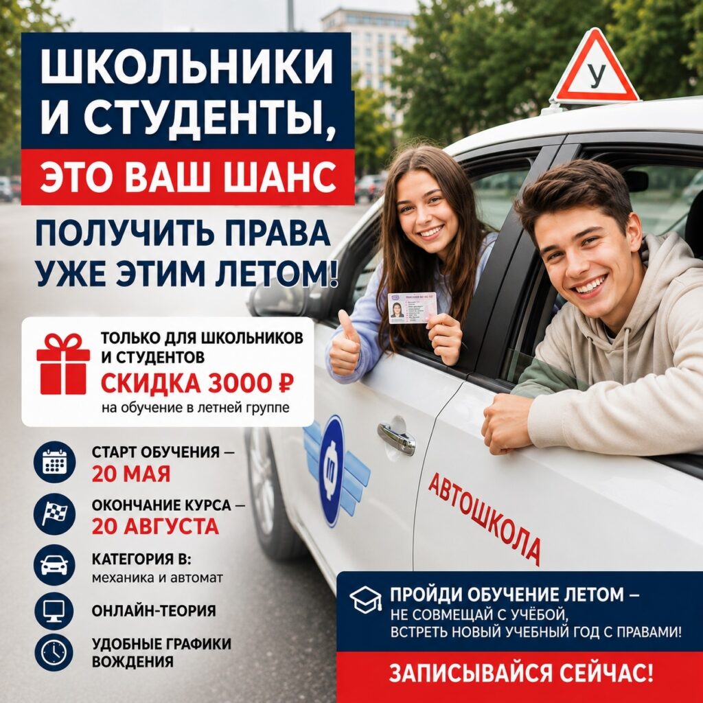 Автошкола стоимость и акции
